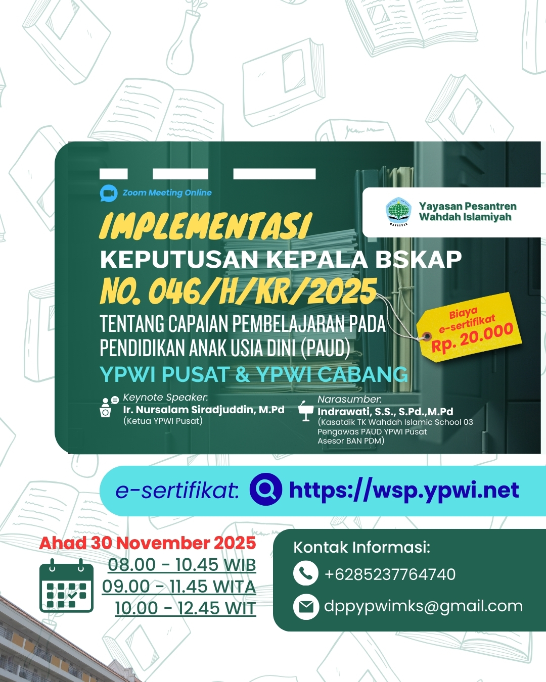 Bimtek Implementasi Keputusan Kepala BSKAP No. 046/H /KR/2025 tentang capaian pembelajaran pada jenjang PAUD