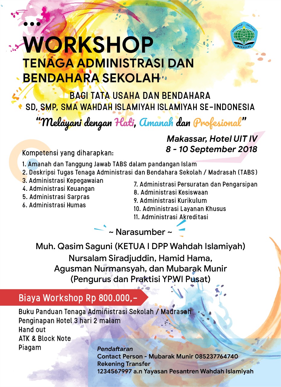 Workshop Tenaga Administrasi dan Bendahara Sekolah / Madrasah